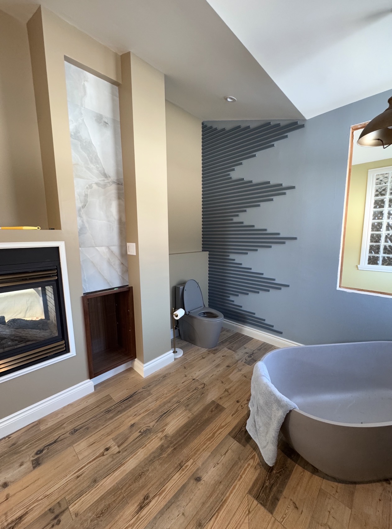 Large format tile floor installation in Ottawa